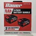 Bauer 20V 5 Ah Lithium Ion Battery Pack Bundle 1907C-B-2P High Capacity New. Price: $69.99.