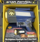 Star Patrol Mega-bright Rechargeable Spotlight Emergency Flashlight W/ 10 Modes New. Price: $34.90.
