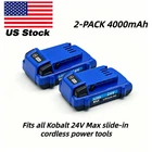 2PCS 24V 4AH Lithium-ion Battery For Kobalt KDS124B-03 KDSA124-03 Cordless Us New. Price: $49.99.
