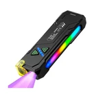 Edc Rechargeable Flat Flashlight 1000 Lumens White Led/uv/rgb Ambient Signali... New. Price: $27.48.