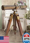 Nautical Brass Antique Telescope Spyglass With Wooden Stand Home Decor Gift New. Price: $93.21.