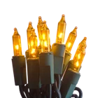 20 Mini Incandescent Yellow (gold) On Green Cord - Holiday Source New. Price: $5.99.