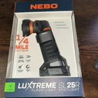Nebo Luxtreme SL25R Rechargeable Flood Waterproof Spotlight New. Price: $50.00.
