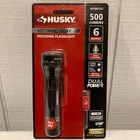 Husky 500-LUMENS Flashlight Focusing Aluminum Dual Power 1010865352 New. Price: $24.80.