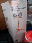 Hdx 1200W Halogen Work Light W/ Tripod, 120V Corded Portable Metal Open. Price: $70.49.