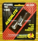 Pelican Alignlite #1976, Replacement Tools, 2 Sizes Per Pack New. Price: $8.99.