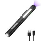 Workpro Flashlight Light, Rechargeable With 365 Nm Uv Black New. Price: $18.99.