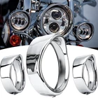 Motorcycle Lights Ring Kit, 7" Inch, CHROME-7+4.5 Trim New. Price: $70.99.