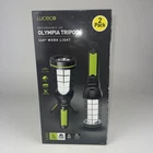Luceco Rechargeable Olympia Tripod 360 Work Light Twin Pack Open. Price: $29.99.
