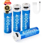 Insziii 4100MWH Rechargeable Lithium Aa Batteries Pack, 1.5V Usb New. Price: $40.83.