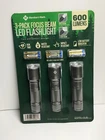 Member's Mark Focus Beam Led Flashlights 600 Lumens, 3 Pack Batteries Included New. Price: $34.88.
