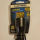 Lux-pro 250 Lumen Tactical Led Flashlight IPX4 3 Aaa Batteries Included New. Price: $15.00.