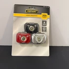 Defiant 200 Lumens Led Headlights 3-PACK With 4 Modes And Batteries New. Price: $12.99.