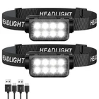 Sogdeco Rechargeable Headlamp Flashlight 2-PACK, 8 Led 2500 Lumen Black New. Price: $31.68.