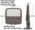 150W Led Shoebox Parking Lot, Street Light, Energy Efficient, 19500LM, Arm Mount New. Price: $64.95.