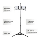 Stonepoint HX-WL12000DT Lumen Led Work Light With Double Tripod New. Price: $160.98.