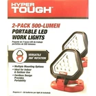 Hypertough 2-PACK 500 Lumen Portable Led Work Light Model LM58317-2 Battery Op New. Price: $27.99.