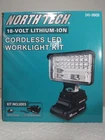 North Tech 18-VOLT Cordless Led Work Light Kit New. Price: $45.00.