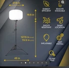 Seedevil Led Balloon Light With Tripod 42,000 Lumens, 300 Watts, Model# New. Price: $1099.99.