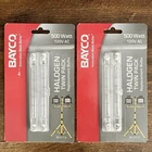 Bayco BA-217-12B 500W 120V Halogen Bulbs Twin (2 Packs) Nip New. Price: $19.99.