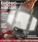 Bell And Howell Bionic Rechargeable Work Light 750 Lumens New. Price: $11.25.