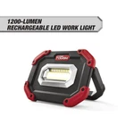 Hyper Tough 1200 Lumen Led Portable Work Light, Rechargeable, Red And Black New. Price: $39.36.