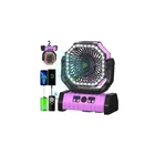 Adust Camping Battery Operated Powered Fan With Led Lantern Light Portable 20... New. Price: $72.24.