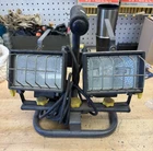 Heavy-duty Portable Dual Work Light Twin Head Shop Lamp Used. Price: $30.00.