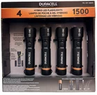 Duracell Durabeam Ultra Hybrid Led Flashlights, 1500 Lumens, Rechargeable 4-PACK New. Price: $34.98.