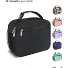 Femuar Insulated Lunch Bag Black Large Polyester Zip Lid Kids School Tote New. Price: $13.29.