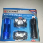 Jobsmart Led Headlamp & Flashlight 4-PC Combo Pack 100 Lumens Aaa IPX4 New. Price: $13.00.