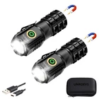 Unroevs XC06 Mini Flashlight 2-PACK Rechargeable Pocket Magnet Bright 2550 Lumen New. Price: $43.12.