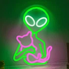 Neon Dimmable Cat Lights Led Signs For B-alien New. Price: $43.04.