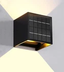 Lanfu Solar Powered Motion Sensor Square Outdoor Wall Lights, Black Modern Up... New. Price: $47.51.