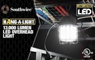 Southwire Work Warehouse Light 13,000 Lumens 100W Led Overhead Cable T60100 New. Price: $125.00.