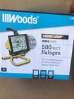 New Box Woods L20 500W Indoor/outdoor Halogen Portable Work Light. Price: $29.99.