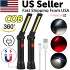 Rechargeable Led Cob Work Mechanic Flashlight Lamp Magnetic Base Bright New. Price: $9.89.
