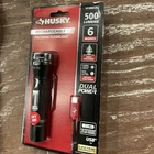 Husky 1010865352 500-LUMENS Dual Power Focusing Aluminum Flashlight 91309 New. Price: $16.99.