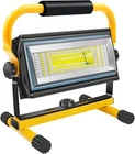 100W Cob Rechargeable Work Light, 7000LM Cordless Led Lights, Yellow New. Price: $65.43.