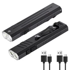 2PACK Rechargeable Edc Flashlight - Emergency One Click Strobe Mode, 2PCS New. Price: $53.99.