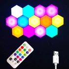 Hexagon Honeycomb Led Lights, Remote Control, Rgb (red) New. Price: $59.54.