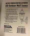 Maxsa Battery-powered Motion-activated Led Outdoor Wall Sconce In Golden Copper New. Price: $69.99.
