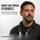 Snap On Tools 300 Lumens Neck / Head Band Flexible 2 Sides Pivot Removable Black New. Price: $119.95.