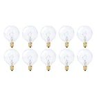 Small Globe G16.5 Round Bulb E12 Candelabra Base (10 Pack) Clear Watts New. Price: $24.22.