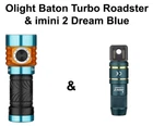 Olight Baton Turbo Roadster & Imini 2 Dream Blue Rechargeable Flashlights New. Price: $63.98.