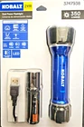 Kobalt Dual Power Flashlight - 3747938 350 Lumens Model #68113 New. Price: $23.99.