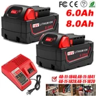 8.0AH 6.0AH For M18 Battery Milwaukee Cordless Lithium-ion 48-11-1860 Tools New. Price: $40.99.
