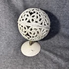 Vintage Mid Century Underwriters Lab Metal Lattice Ceiling Light Fixture Damage Used. Price: $47.00.
