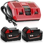 Pack 18V 8.0 Ah Battery And 2-PORT Charger Kit For Milwaukee M-18 4811-1862 New. Price: $82.99.