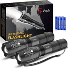 Pack Super Bright Flashlights 2000 Lumens Waterproof 5 Modes Adjustable Focus New. Price: $21.59.